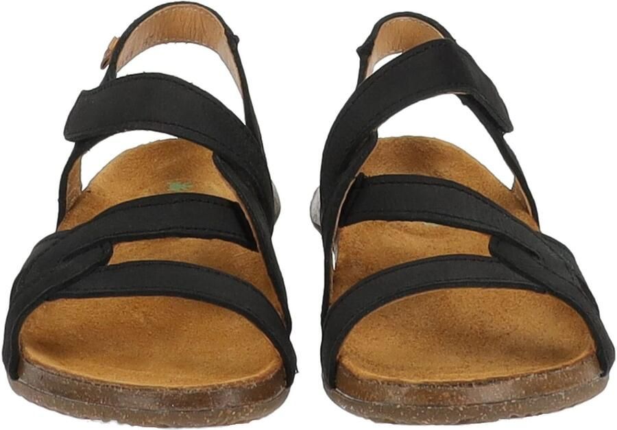 El Naturalista Zwarte leren sandalen met klittenbandsluiting - Foto 3