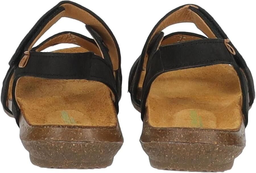 El Naturalista Zwarte leren sandalen met klittenbandsluiting - Foto 4