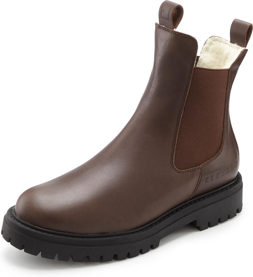 Elbsand Laarsjes Chelsea-boots Laarzen boots winterlaarzen instaplaarzen van leer met warme voering