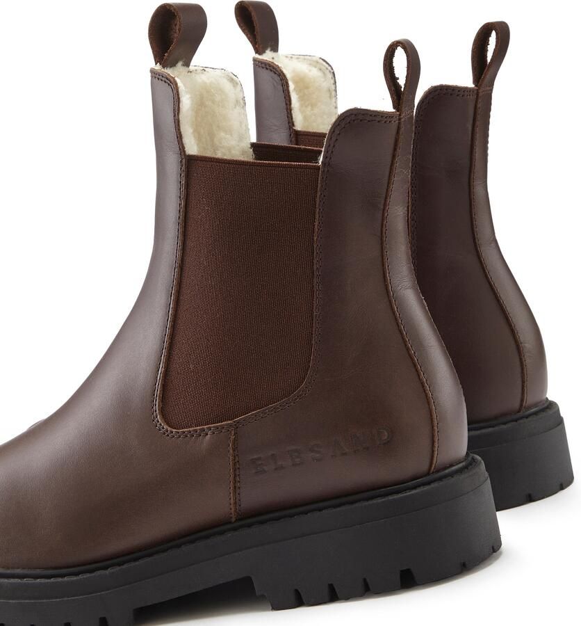 Elbsand Laarsjes Chelsea-boots Laarzen boots winterlaarzen instaplaarzen van leer met warme voering - Foto 4