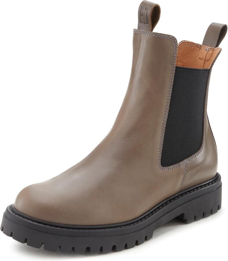 Elbsand Laarsjes Chelsea laarzen instaplaarzen bikerboots van leer