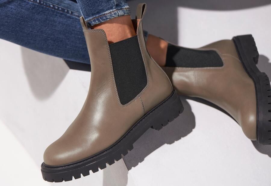 Elbsand Laarsjes Chelsea laarzen instaplaarzen bikerboots van leer - Foto 5