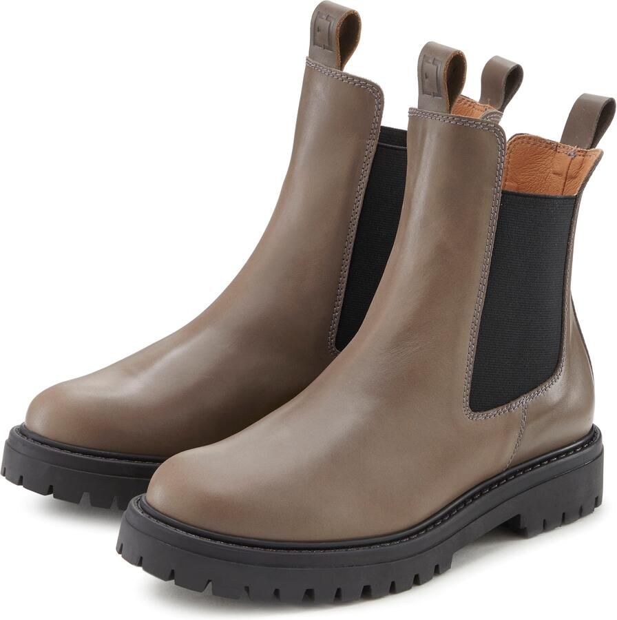 Elbsand Laarsjes Chelsea laarzen instaplaarzen bikerboots van leer - Foto 3