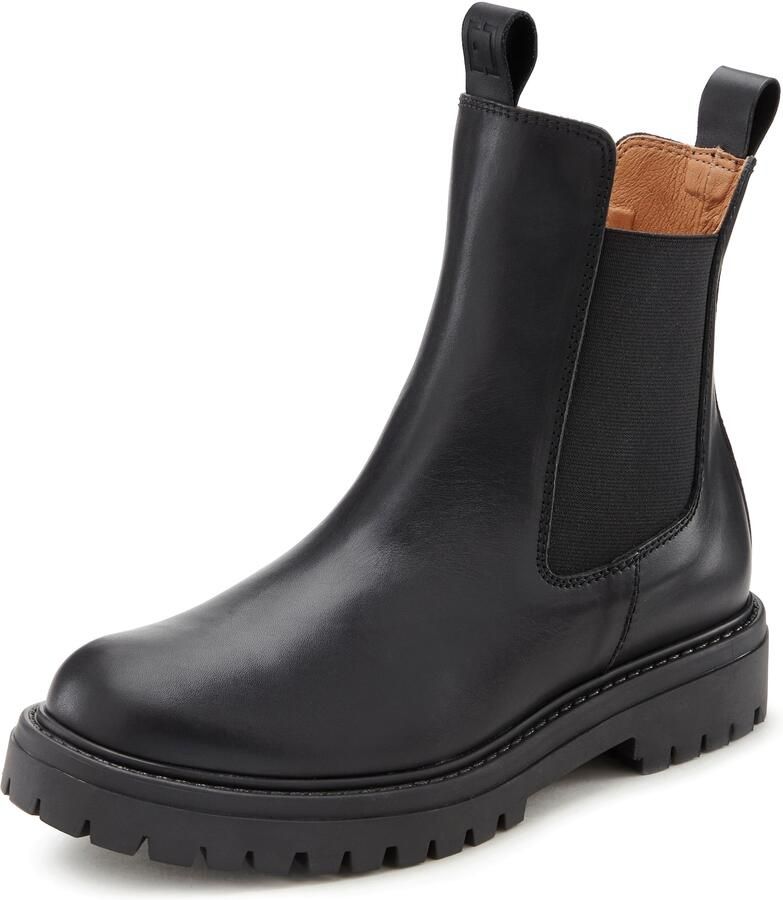 Elbsand Laarsjes Chelsea laarzen instaplaarzen bikerboots van leer