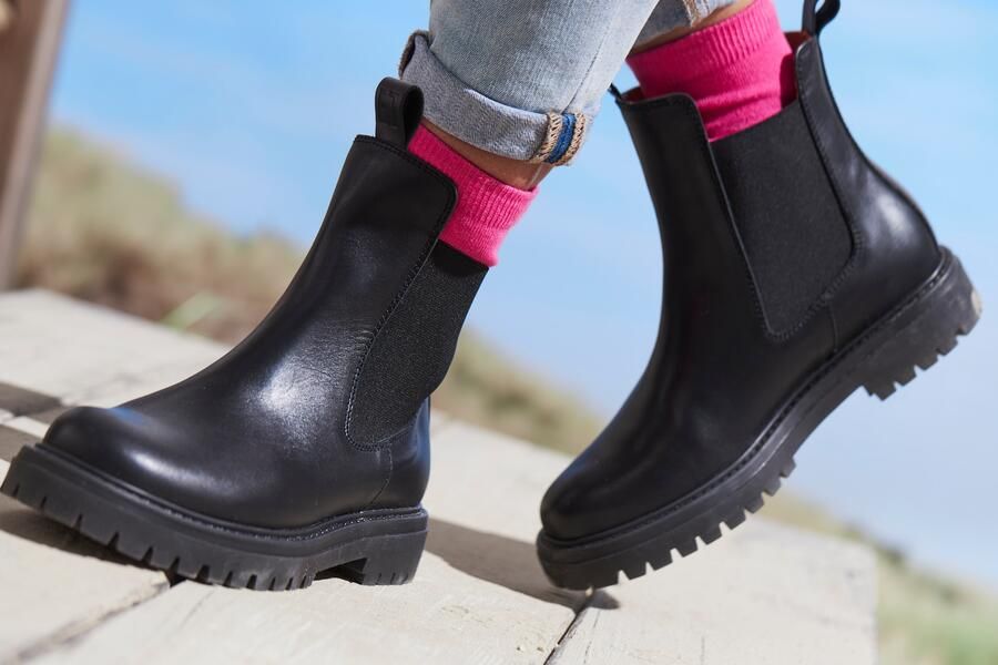 Elbsand Laarsjes Chelsea laarzen instaplaarzen bikerboots van leer - Foto 5