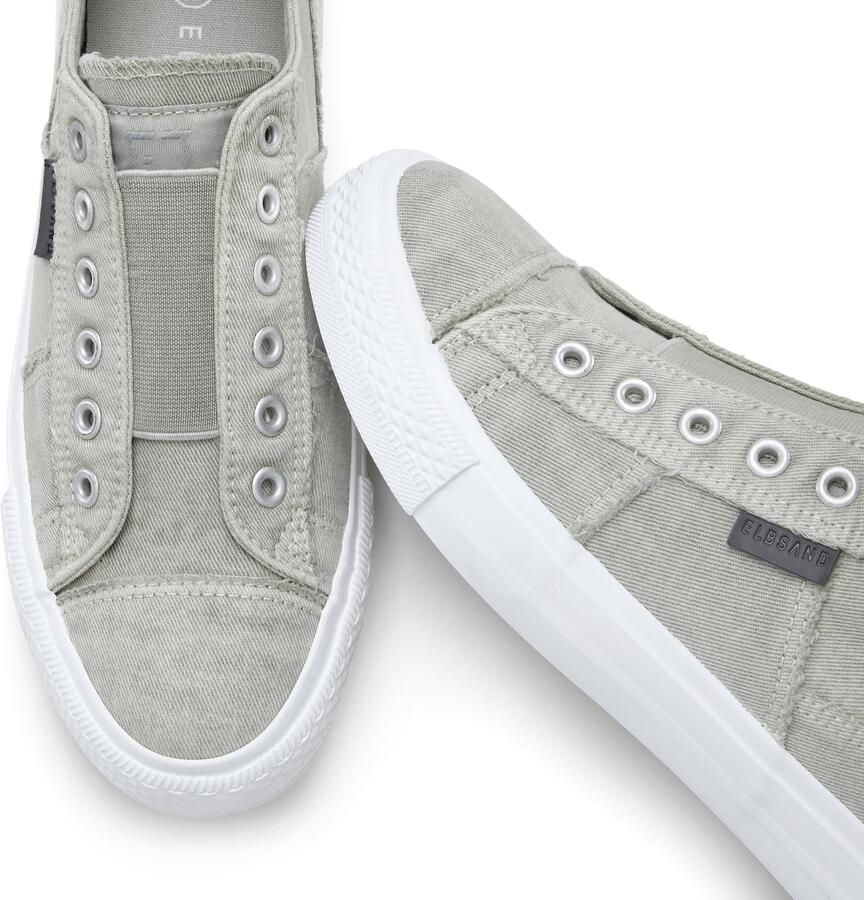 Elbsand Sneakers Halfschoen slippers vrijetijdsschoen van textiel om in te stappen met elastische inzet - Foto 4
