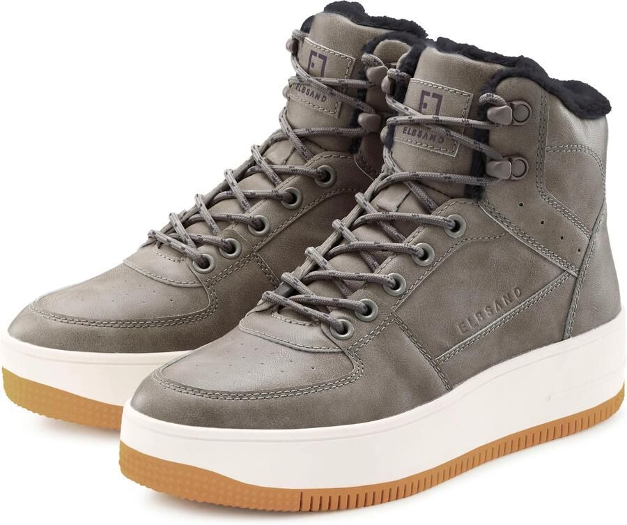 Elbsand Sneakers met knuffelig warm voering vrijetijdsschoen lage schoen high top sneaker - Foto 3