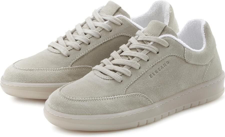 Elbsand Sneakers Veterschoen vrijetijdsschoen van leer met frotté binnenvoering - Foto 4