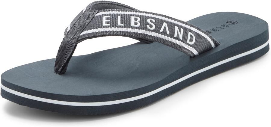 Elbsand Teenslippers donkergroen natuurwit