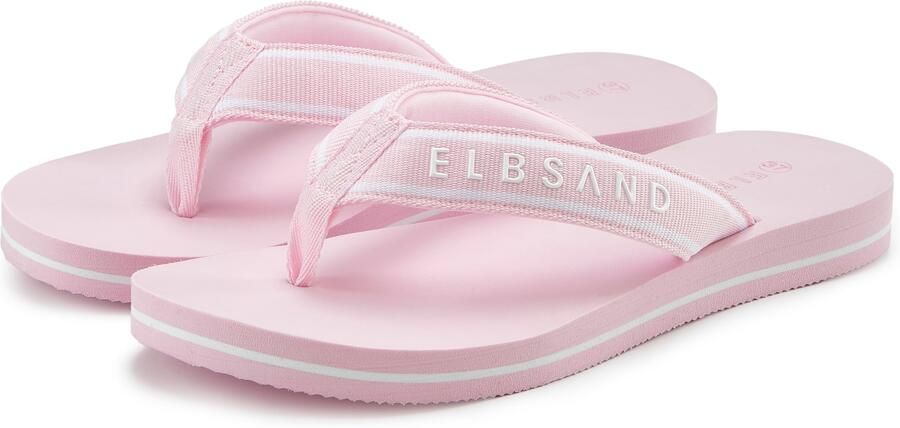 Elbsand Teenslippers rosé wit