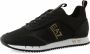 Emporio Ar i EA7 Zwarte Gouden Witte Sneaker Unisex Hardloopschoen Black - Thumbnail 3