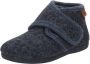 En Fant Kinder Hausschuh Slippers Wool Hook and Loop 6474 Navy - Thumbnail 2