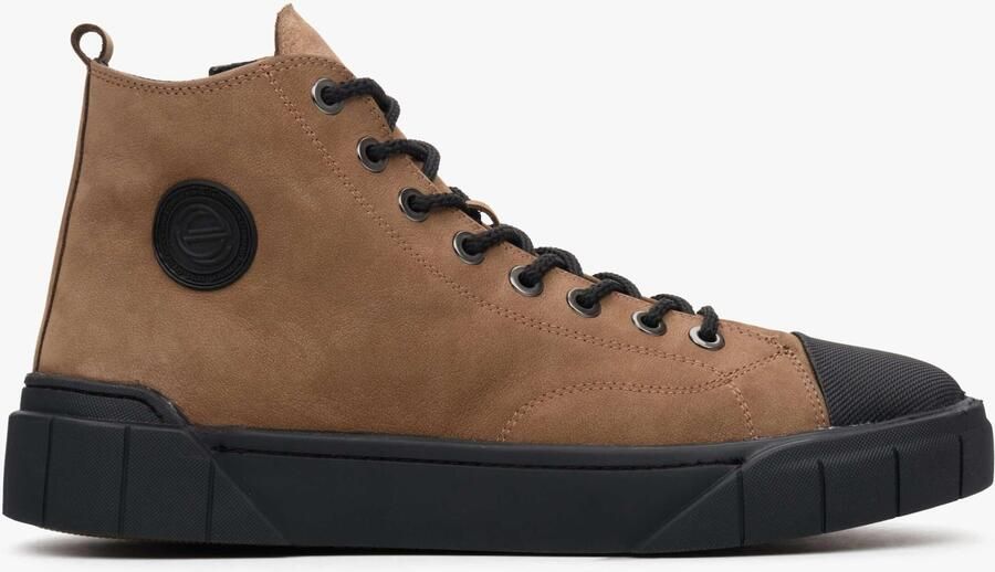 Estro Heren Bruine High-Top Winter Sneakers Er00112219 Brown