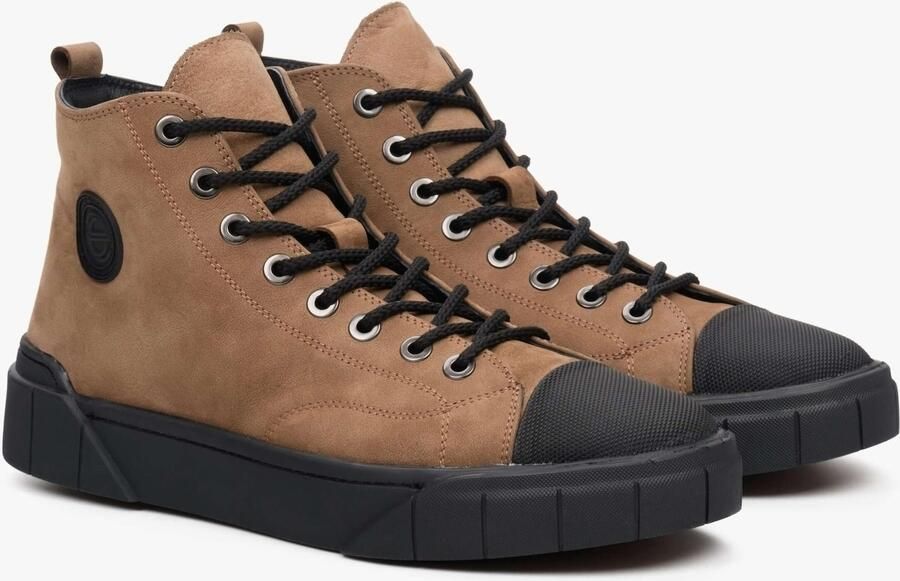 Estro Heren Bruine High-Top Winter Sneakers Er00112219 Brown - Foto 5