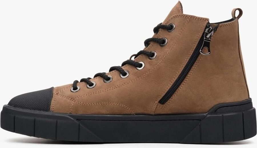 Estro Heren Bruine High-Top Winter Sneakers Er00112219 Brown - Foto 6