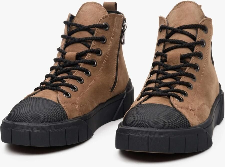 Estro Heren Bruine High-Top Winter Sneakers Er00112219 Brown - Foto 3