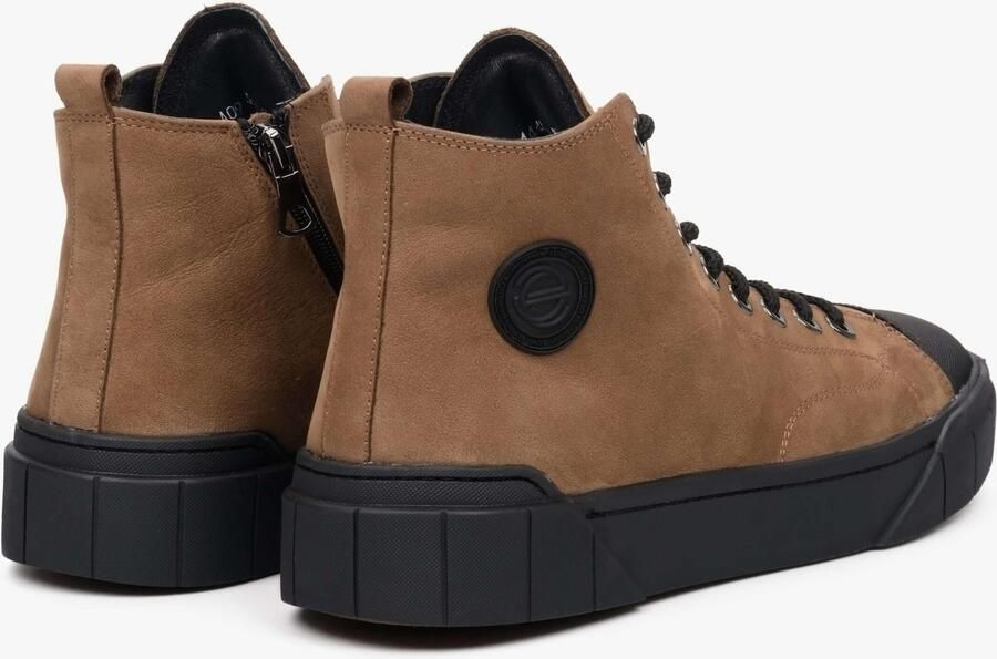 Estro Heren Bruine High-Top Winter Sneakers Er00112219 Brown - Foto 4