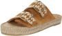 Espadrij l originale Sandalen Claquette Decore in cognac - Thumbnail 1
