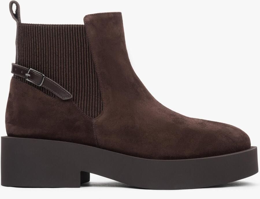 Estro Chelsea boots '11-43-29' donkerbruin - Foto 6