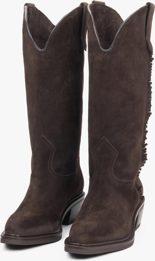 Estro Premium Italiaans Velours Lange Cowboylaarzen - Foto 5