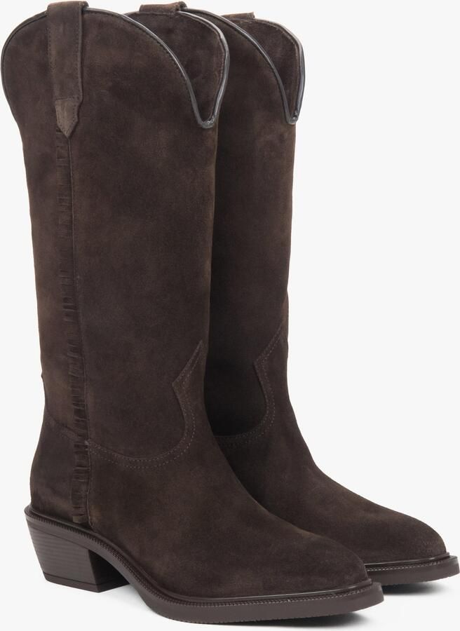 Estro Premium Italiaans Velours Lange Cowboylaarzen - Foto 2