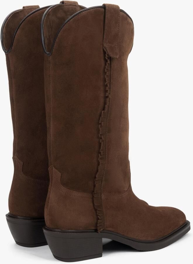 Estro Premium Italiaans Velours Hoge Cowboylaarzen - Foto 4