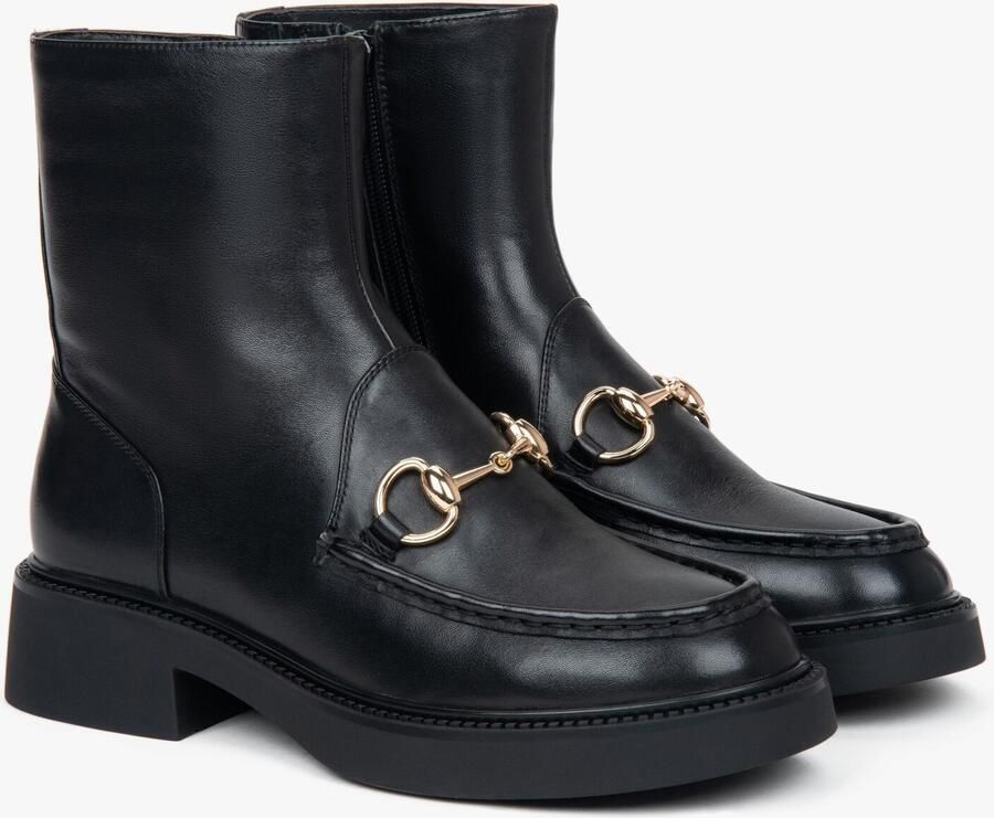 Estro Leren Enkelboots met Decoratieve Gesp - Foto 2
