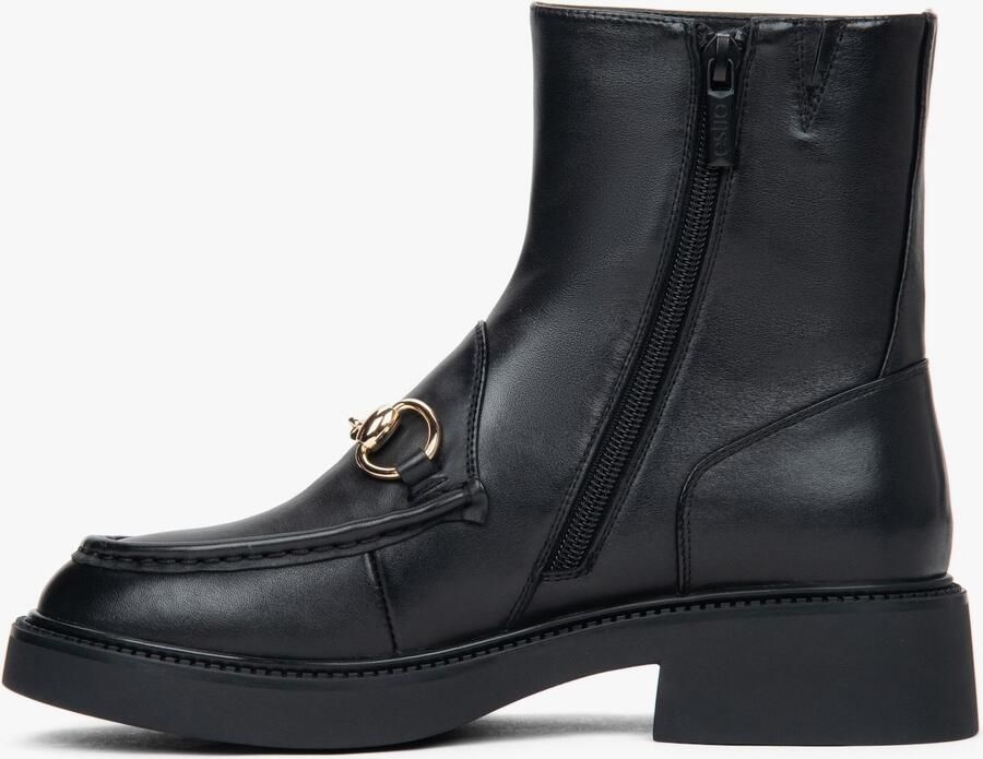 Estro Leren Enkelboots met Decoratieve Gesp - Foto 4