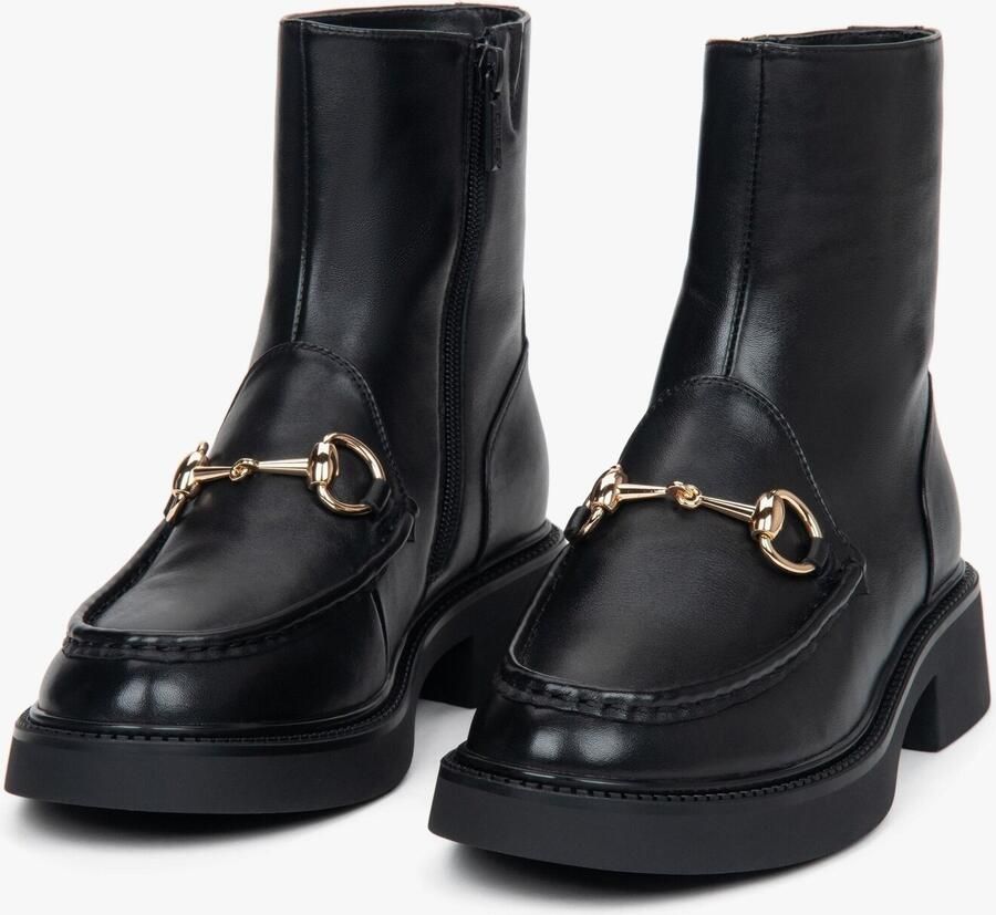 Estro Leren Enkelboots met Decoratieve Gesp - Foto 3