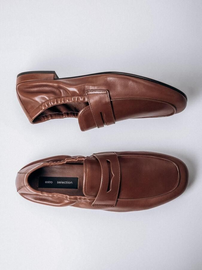 Estro Mocassins '187-1' bruin - Foto 3