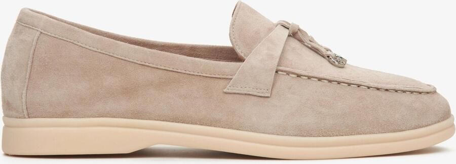 Estro Beige Kwast Loafers voor vrouwen gemaakt van Velours - Foto 2