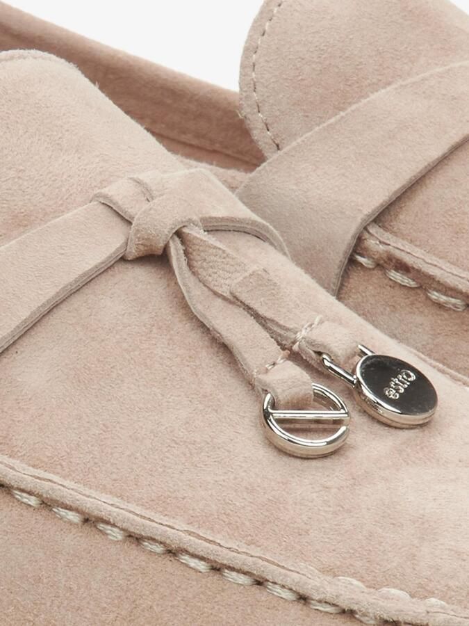 Estro Beige Kwast Loafers voor vrouwen gemaakt van Velours - Foto 3