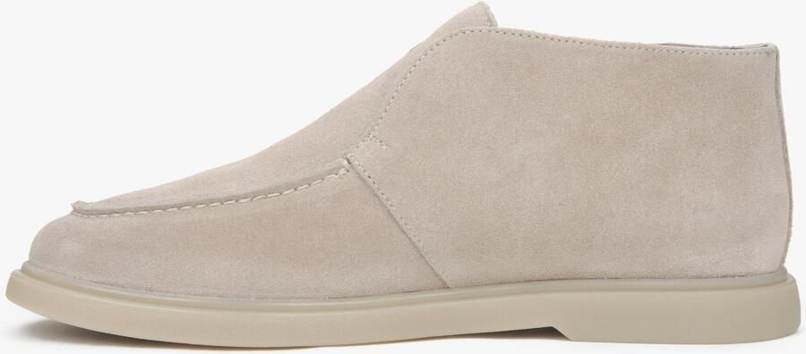 Estro Beige Hoge Enkellaarsjes voor Dames gemaakt van Echt Italiaans Premium Velours - Foto 6