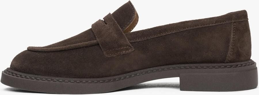Estro Bruine Penny Loafers voor dames gemaakt van Italiaans echt velours - Foto 6