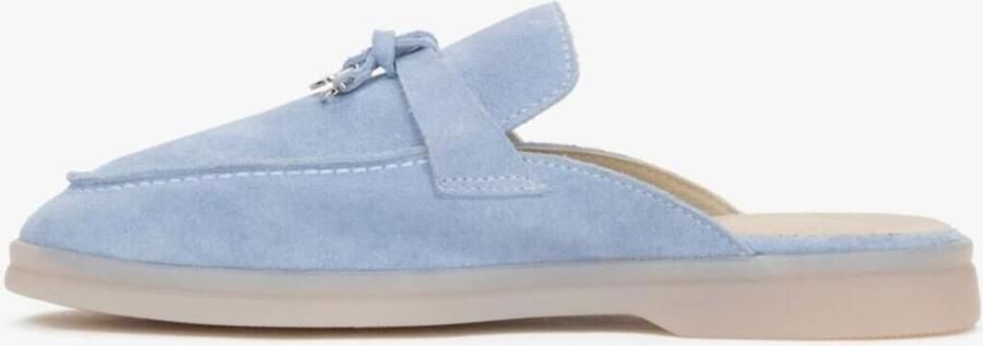 Estro Mocassins lichtblauw