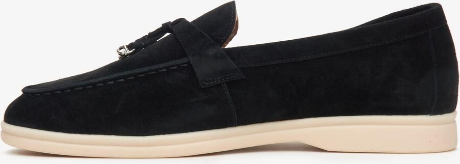 Estro Zwarte Kwastloafers voor dames gemaakt van Velours - Foto 7