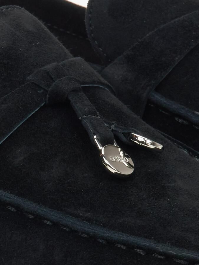 Estro Zwarte Kwastloafers voor dames gemaakt van Velours - Foto 4