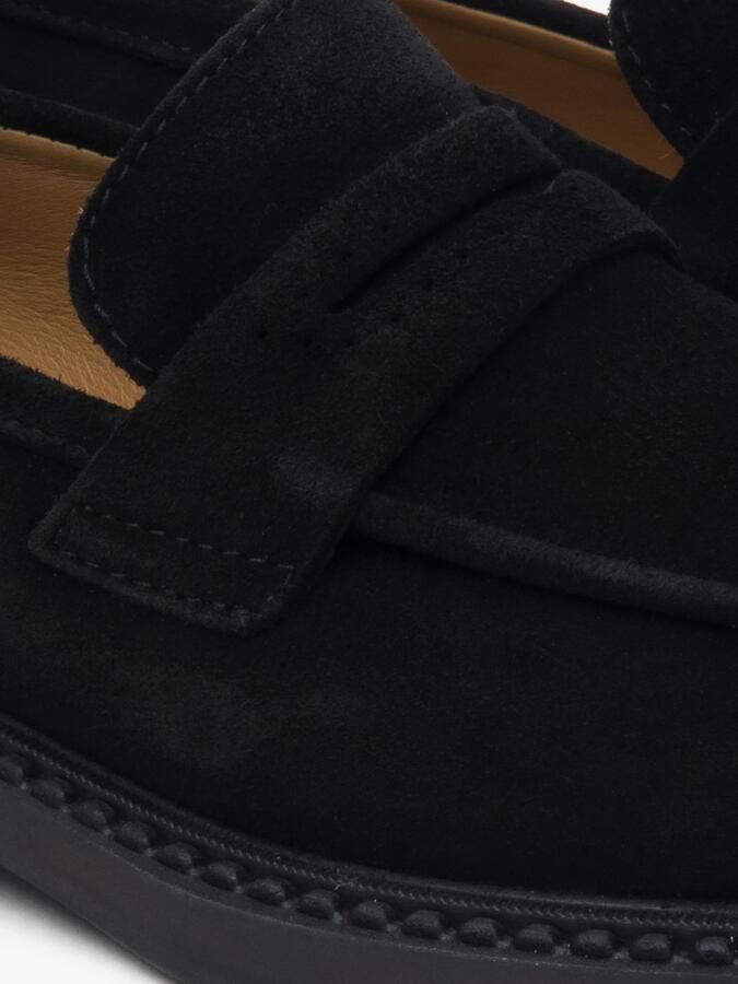 Estro Zwarte Penny Loafers voor dames gemaakt van Italiaans echt velours - Foto 3