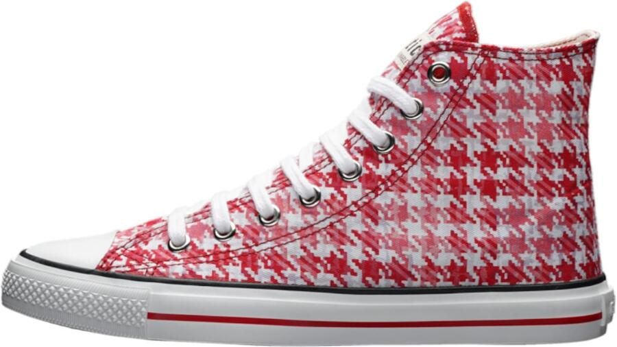 Ethletic Sneakers hoog 'White Cap' roze gemêleerd wit