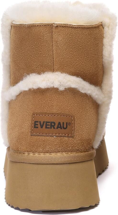EVERAU Australia Dames Leren Chique Plateaulaarzen Barren - Foto 5