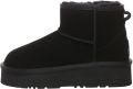 EVERAU Australia Dames Leren Plateaulaarzen Dusky - Zwart