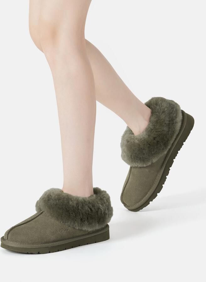 Everau Huisschoenen 'Ibis' olijfgroen - Foto 4