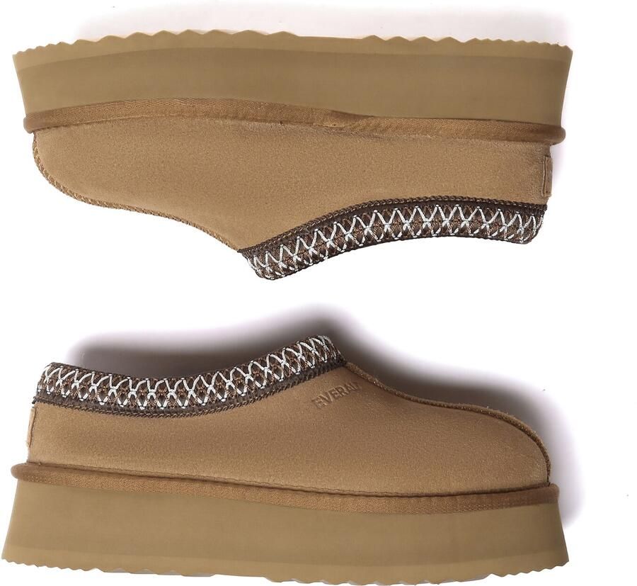 Everau Huisschoenen kastanjebruin donkerbruin wit - Foto 2