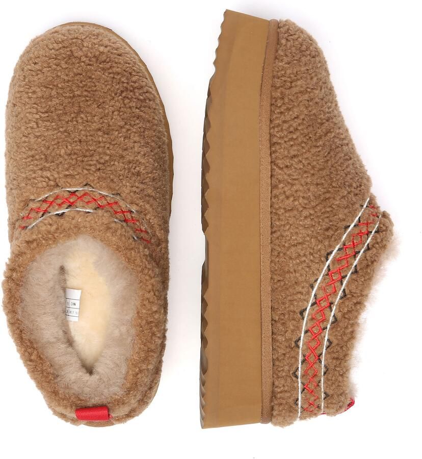 EVERAU Australia Everau Chestnut Loungeslippers met Platform Bruin - Foto 2