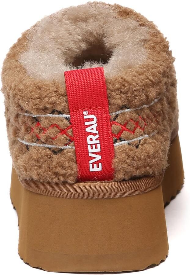 EVERAU Australia Everau Chestnut Loungeslippers met Platform Bruin - Foto 4