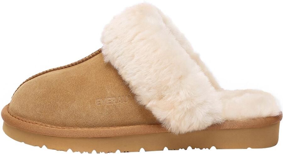 Everau Huisschoenen 'Raven' crème kastanjebruin