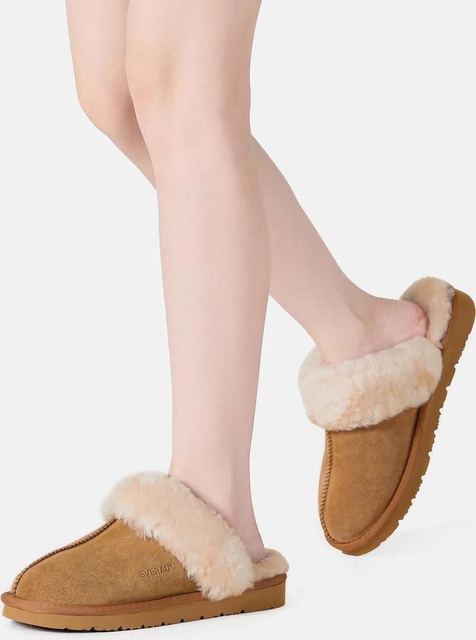 Everau Huisschoenen 'Raven' crème kastanjebruin - Foto 6
