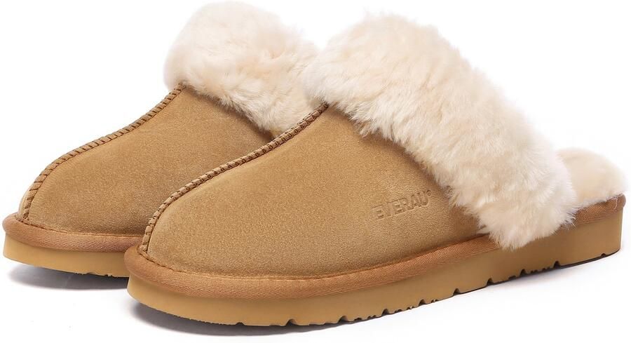 Everau Huisschoenen 'Raven' crème kastanjebruin - Foto 10
