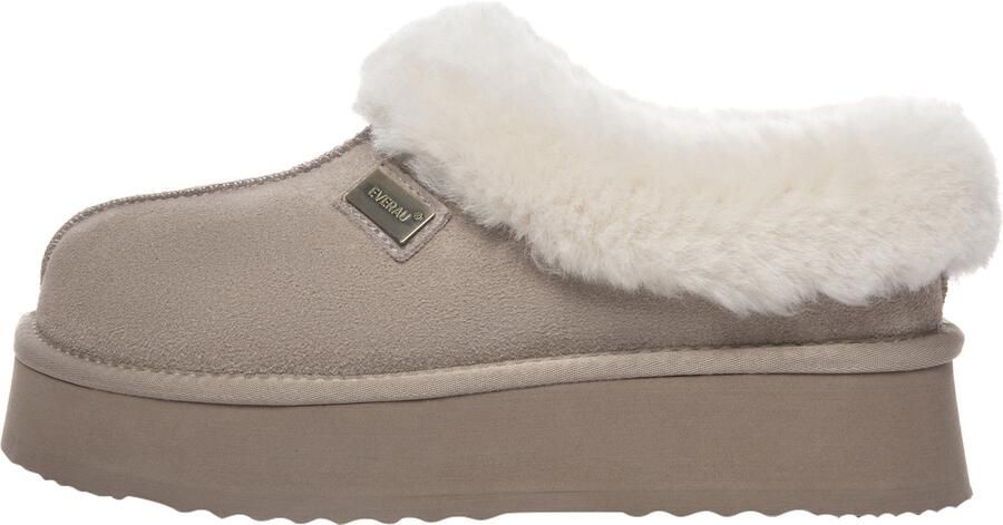 EVERAU Australia Dames Leren Pantoffels Topknot