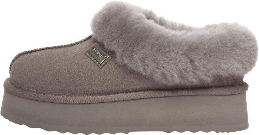 EVERAU Australia Dames Leren Pantoffels Topknot